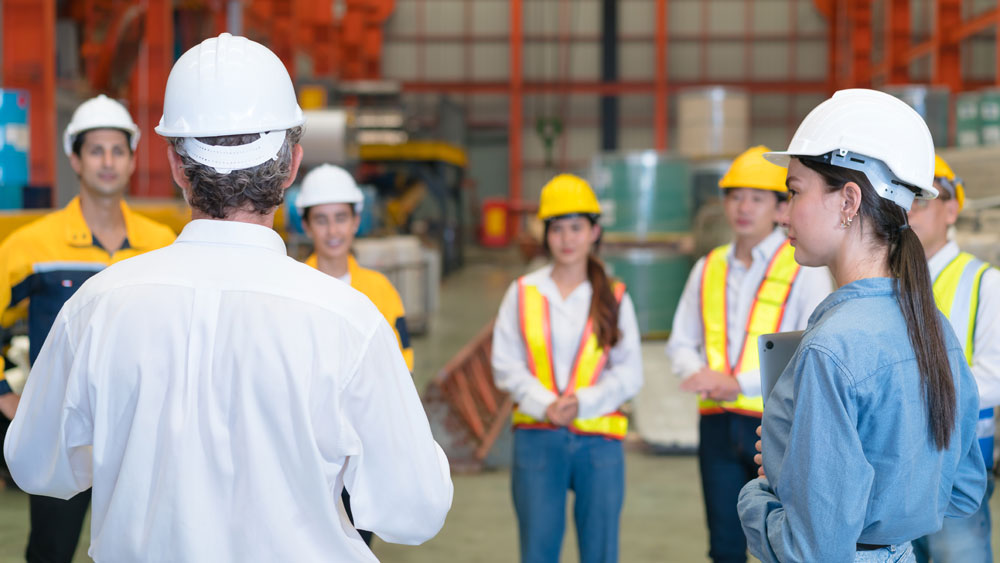 Health and safety Hard Hat with cranes