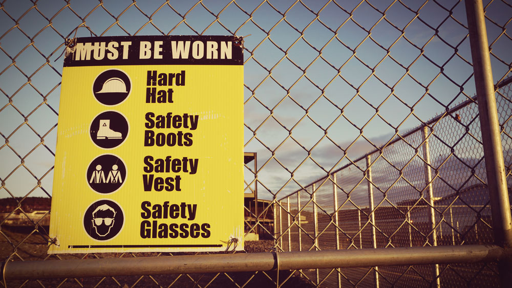 Health and safety sign with safety First