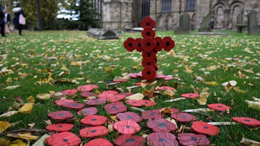 Veterans create matchstick poppies to mark Remembrance Day
