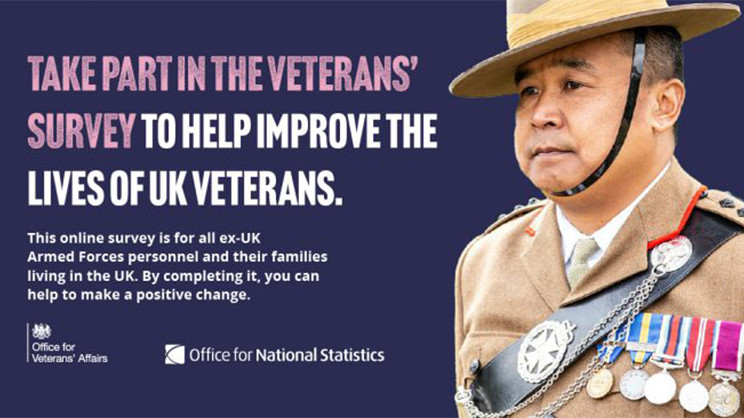 Government launches the first ever UK-wide survey, for veterans and their families.