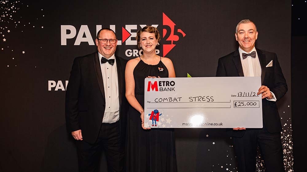 Pall-Ex delivers £25,000 donation to Combat Stress