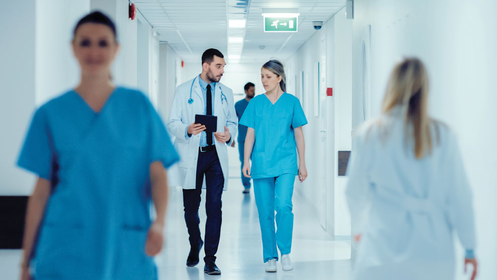 Nurse bed side child